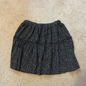 Polka-Dot Mini Flowy Skirt